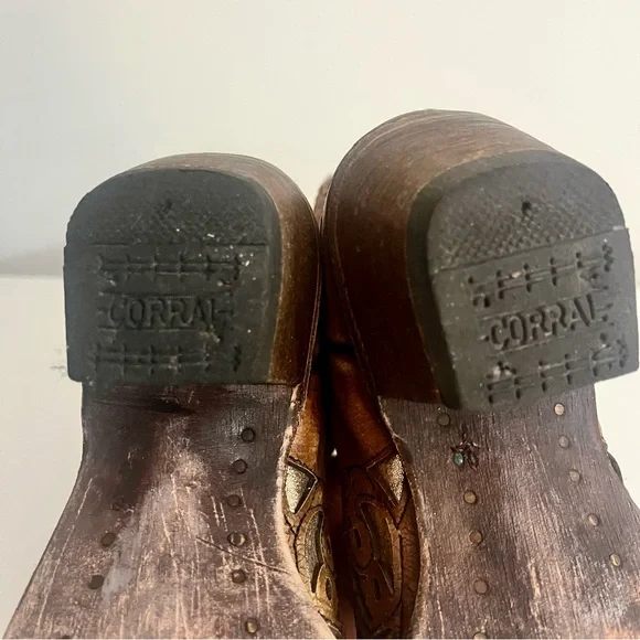Corral Teens Leather Western Boots Size 2 - Picture 10 of 13